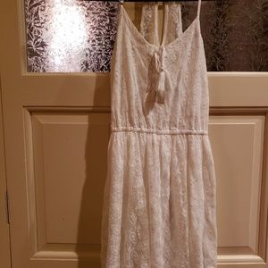 Paisley Lace Strapless Dress